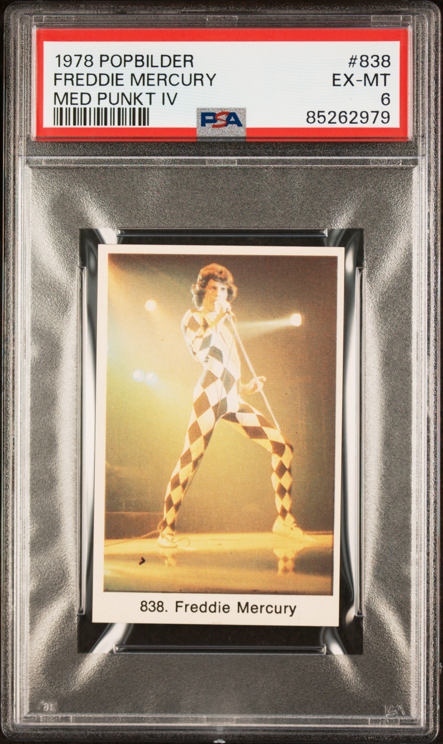 1978 POPBILDER POPBILDER MED PUNKT IV #838 FREDDIE MERCURY MED PUNKT IV