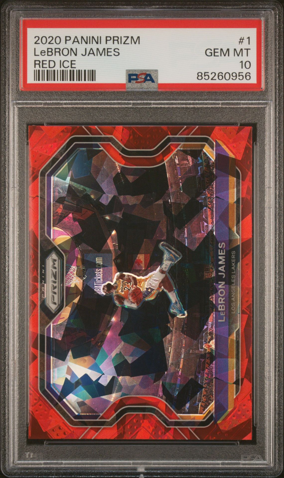 2020 Panini PANINI PRIZM RED ICE #1 Lebron James front