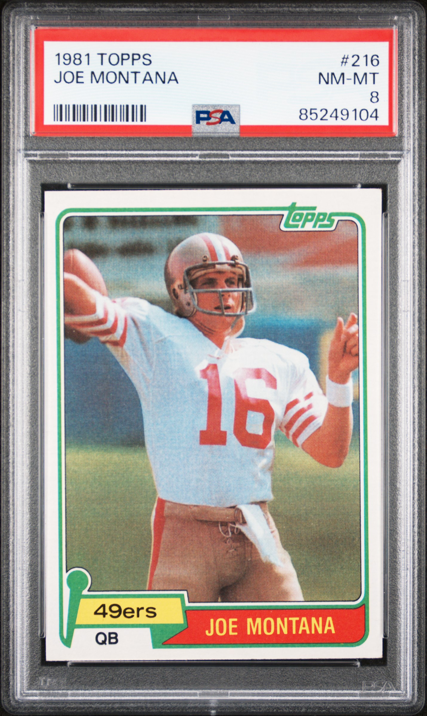 1981 Topps #216 Joe Montana front
