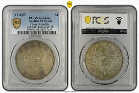 (1914)三 $1 LM-63D Kansu Str 民 N1