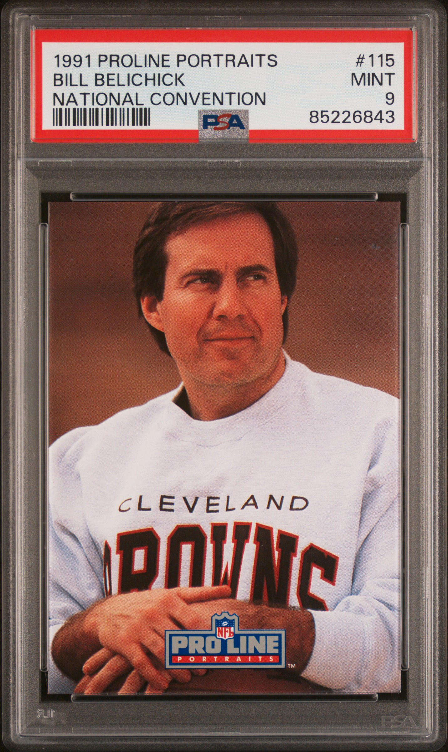 1991 #115 Bill Belichick PSA 9 Proline Portraits