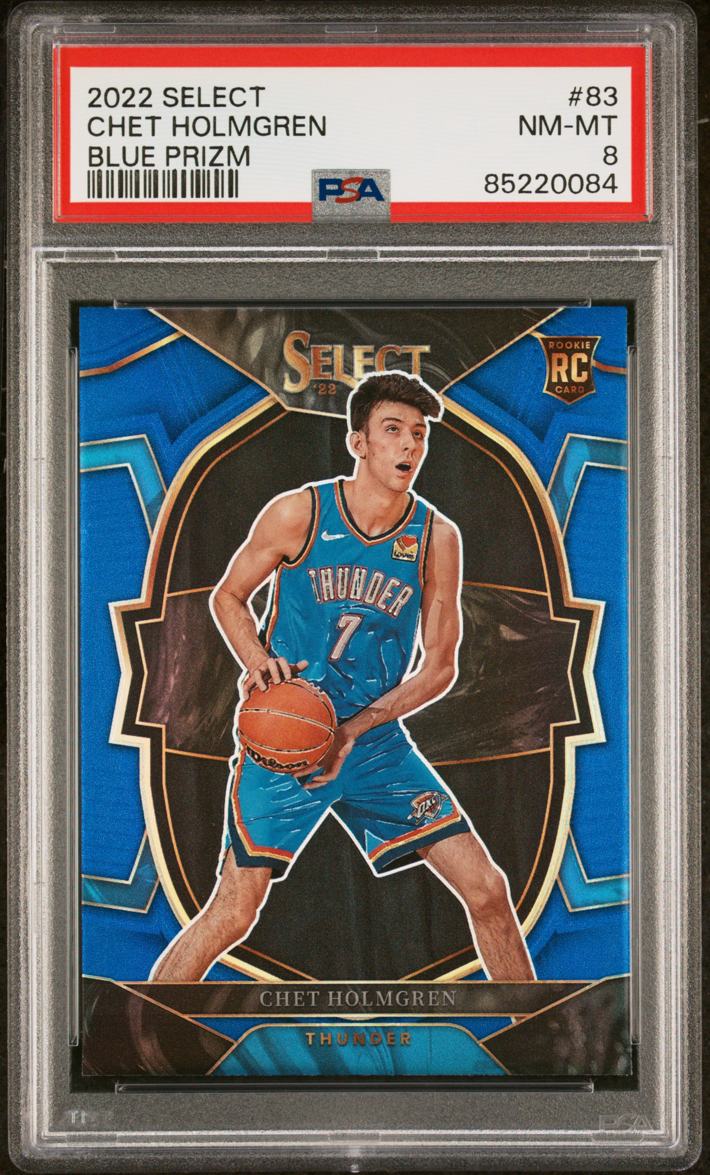 2022 PANINI SELECT #83 CHET HOLMGREN BLUE PRIZM