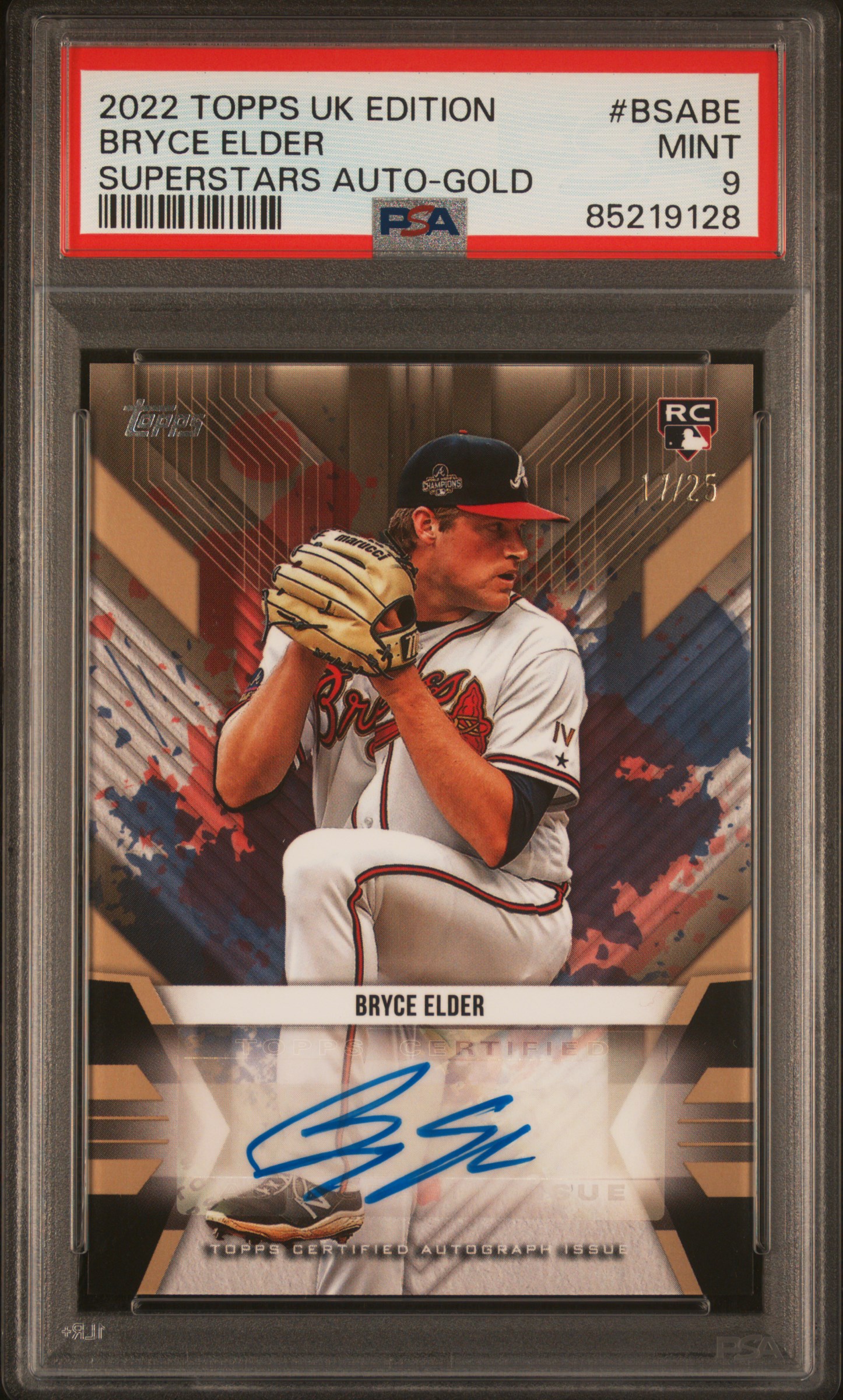 2022 TOPPS UK EDITION SUPERSTARS AUTOGRAPHS #BSABE BRYCE ELDER SUPERSTARS AUTO-GOLD
