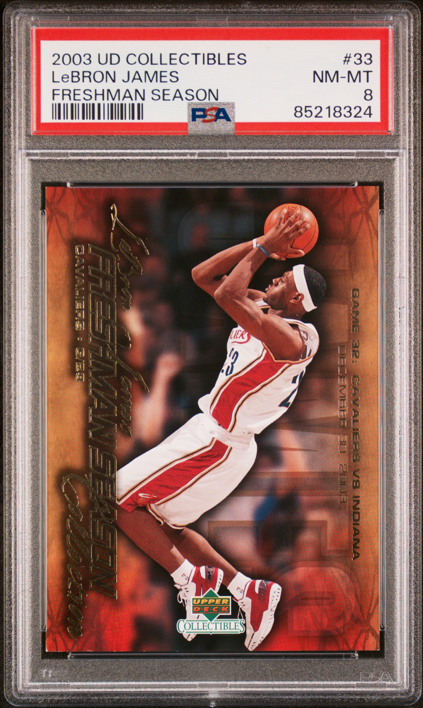 2003 UD COLLECTIBLES LeBRON JAMES FRESHMAN SEASON #33 LeBRON JAMES FRESHMAN SEASON