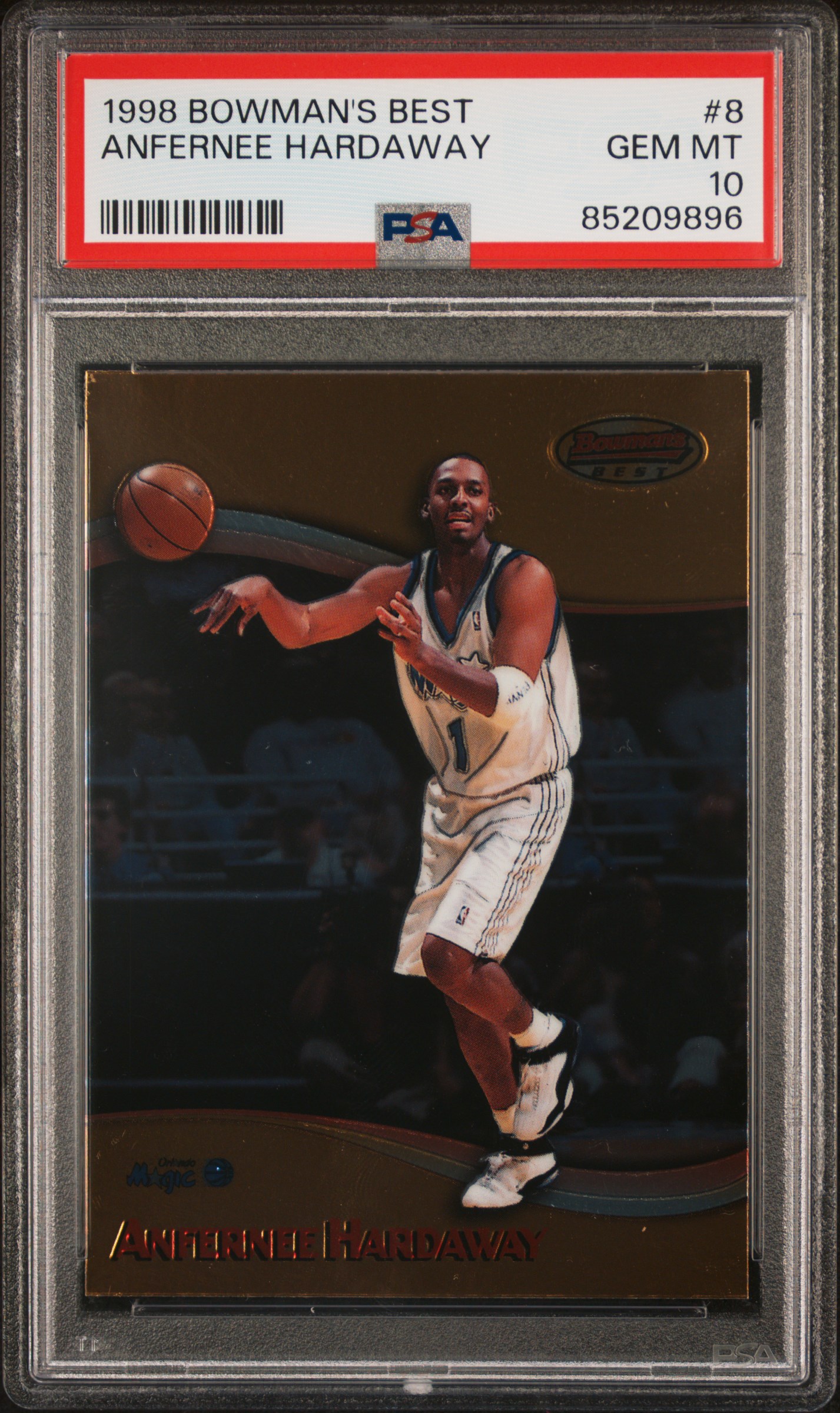 1998 BOWMAN'S BEST #8 ANFERNEE HARDAWAY
