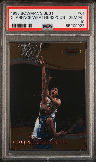 1998 Bowman Bowman's Best #61 Clarence Weatherspoon front