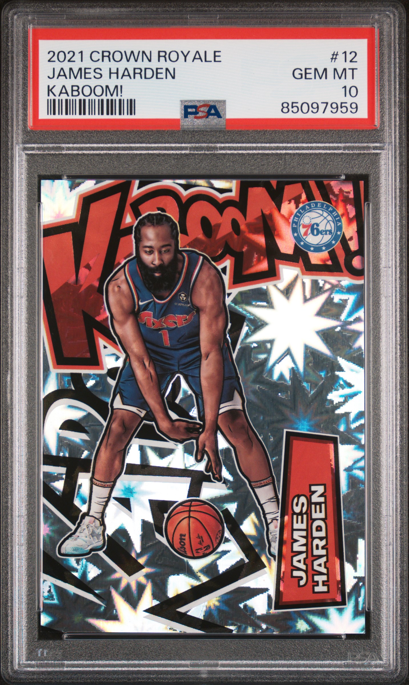 2021 PANINI CROWN ROYALE KABOOM! #12 JAMES HARDEN KABOOM!