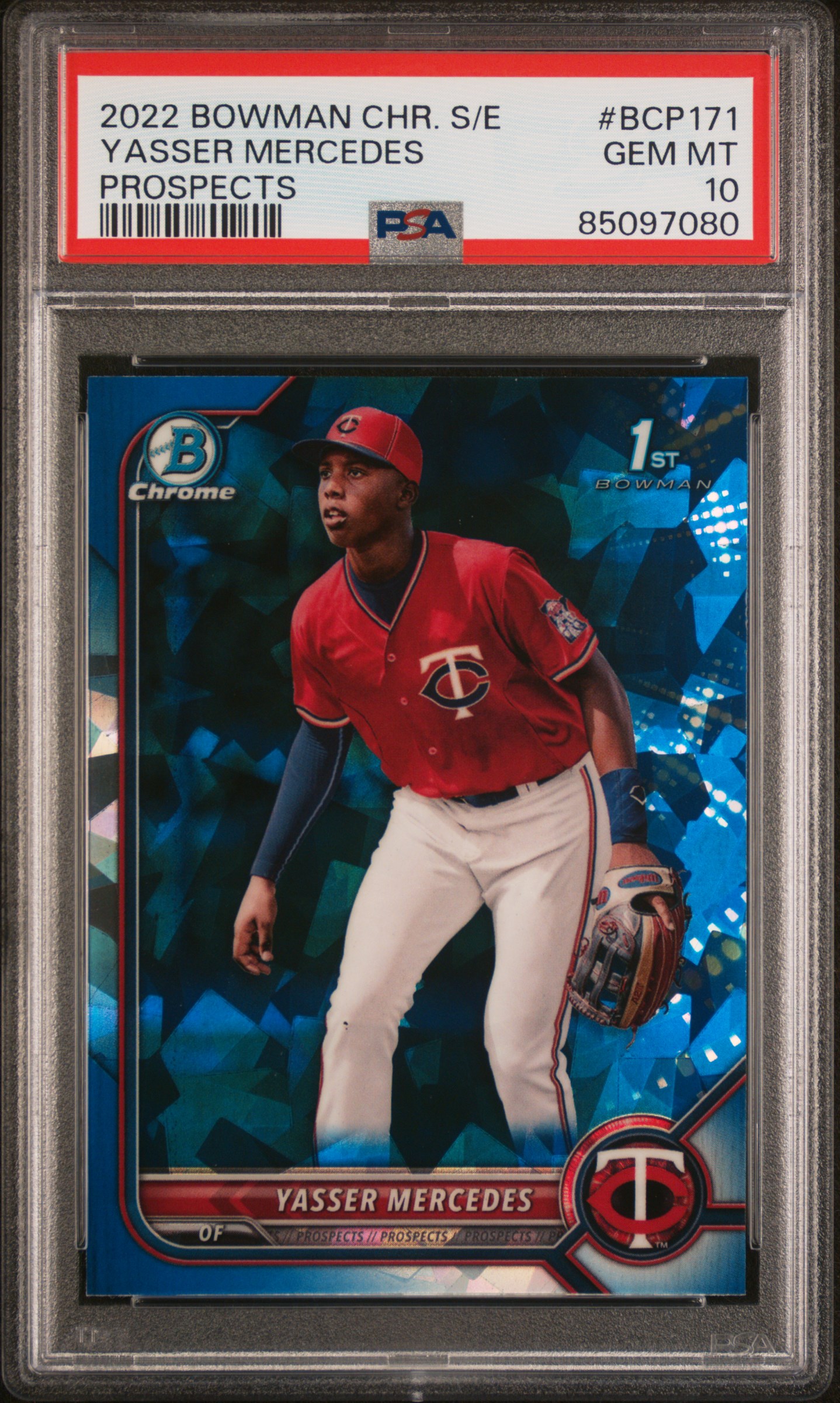 2022 BOWMAN CHROME SAPPHIRE EDITION PROSPECTS #BCP171 YASSER MERCEDES PROSPECTS