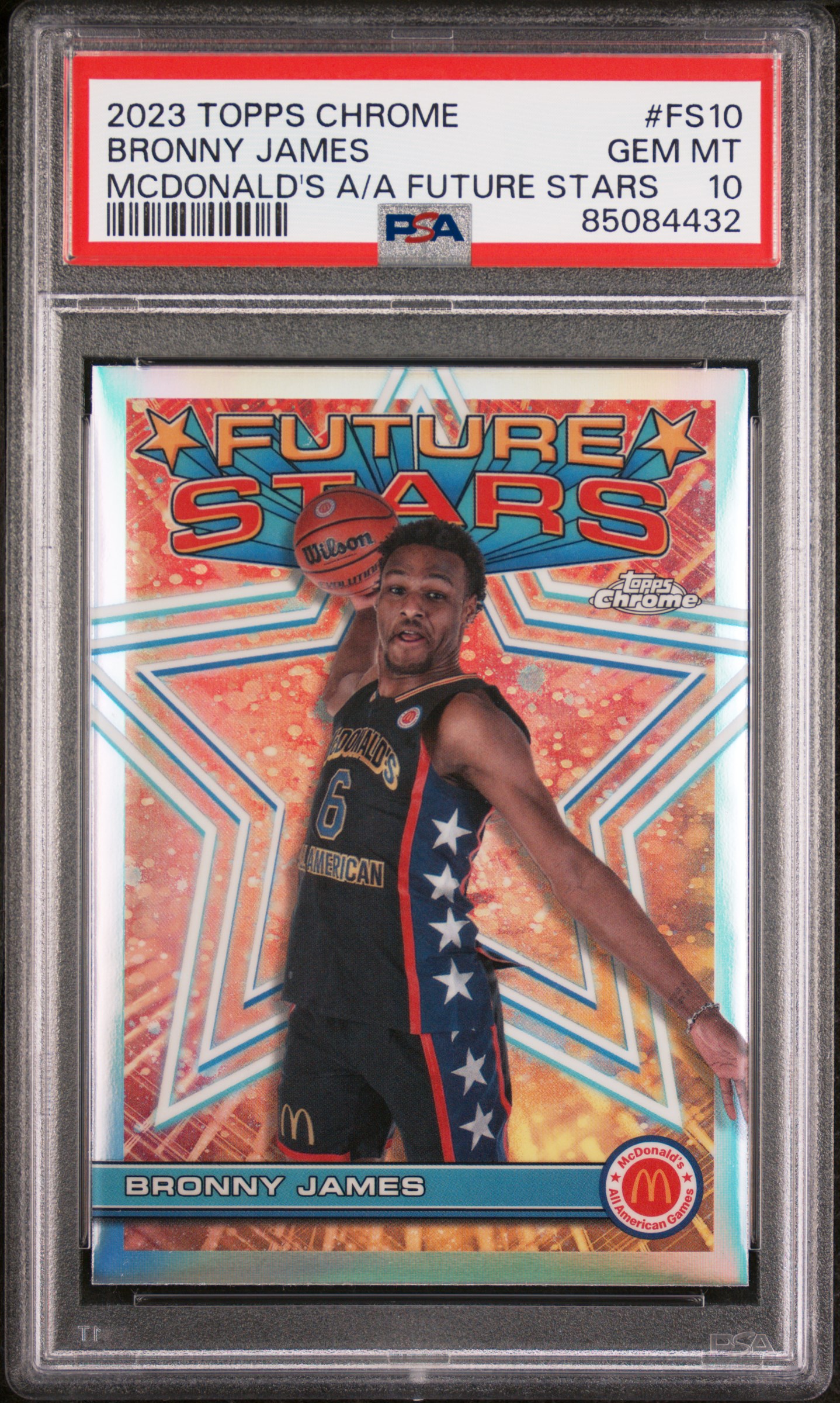 2023 TOPPS CHROME MCDONALD'S ALL-AMERICAN FUTURE STARS #FS10 BRONNY JAMES