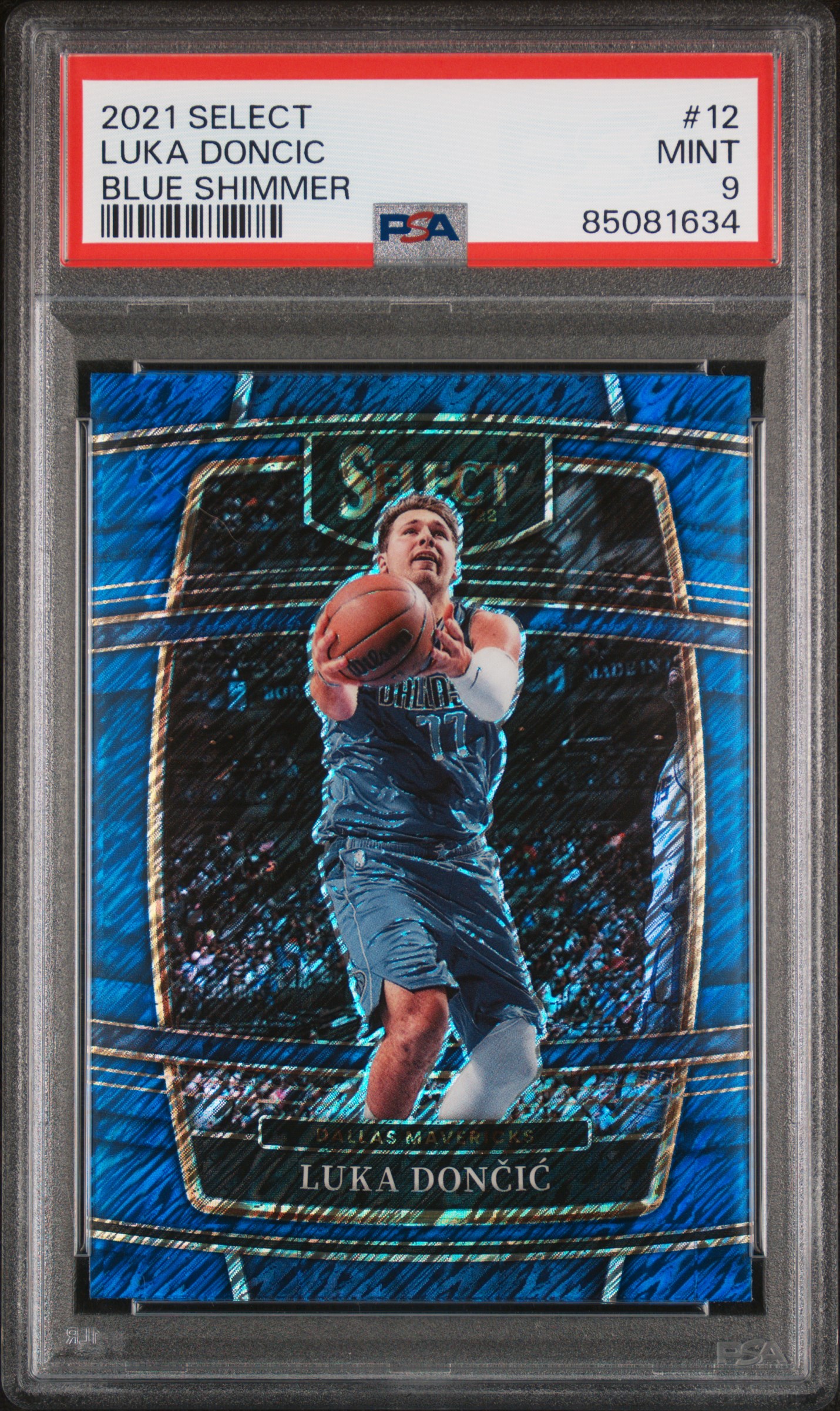 2021 PANINI SELECT #12 LUKA DONCIC BLUE SHIMMER