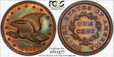 1854 1C J-165b Original PR64BN