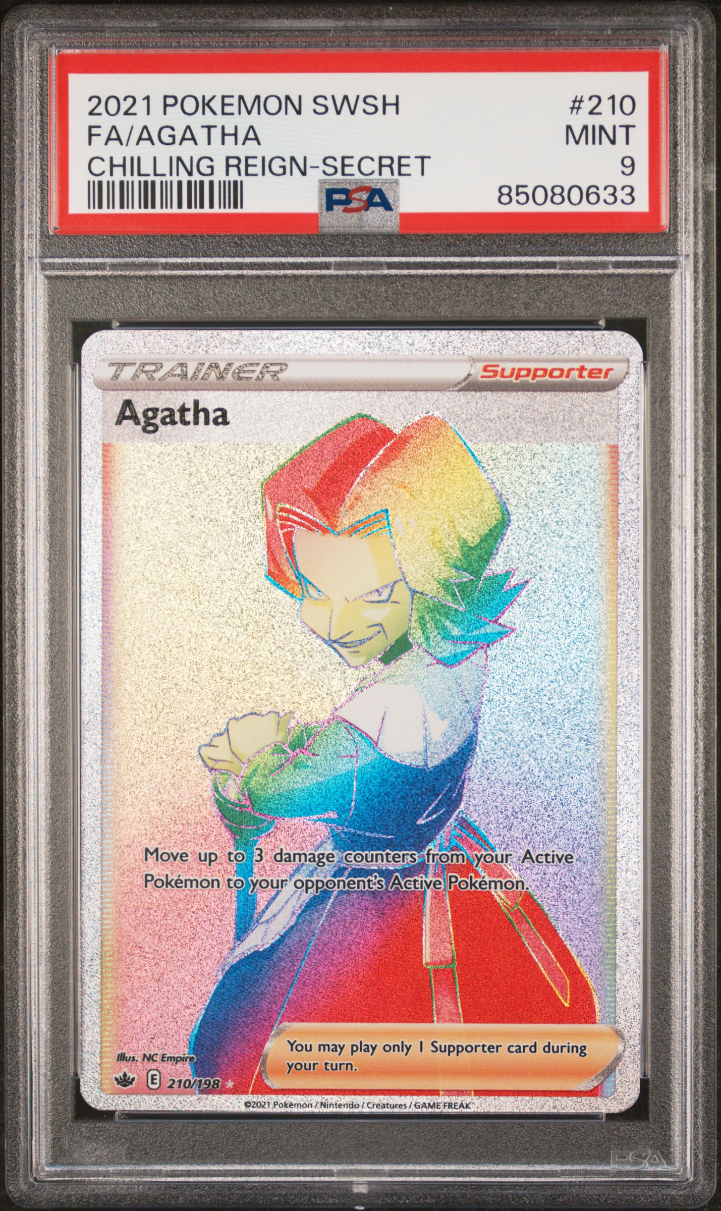 2021 POKEMON SWORD & SHIELD CHILLING REIGN #210 FA/AGATHA CHILLING REIGN-SECRET