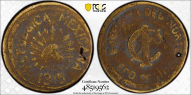 1915 1C KM-675a Brass N1