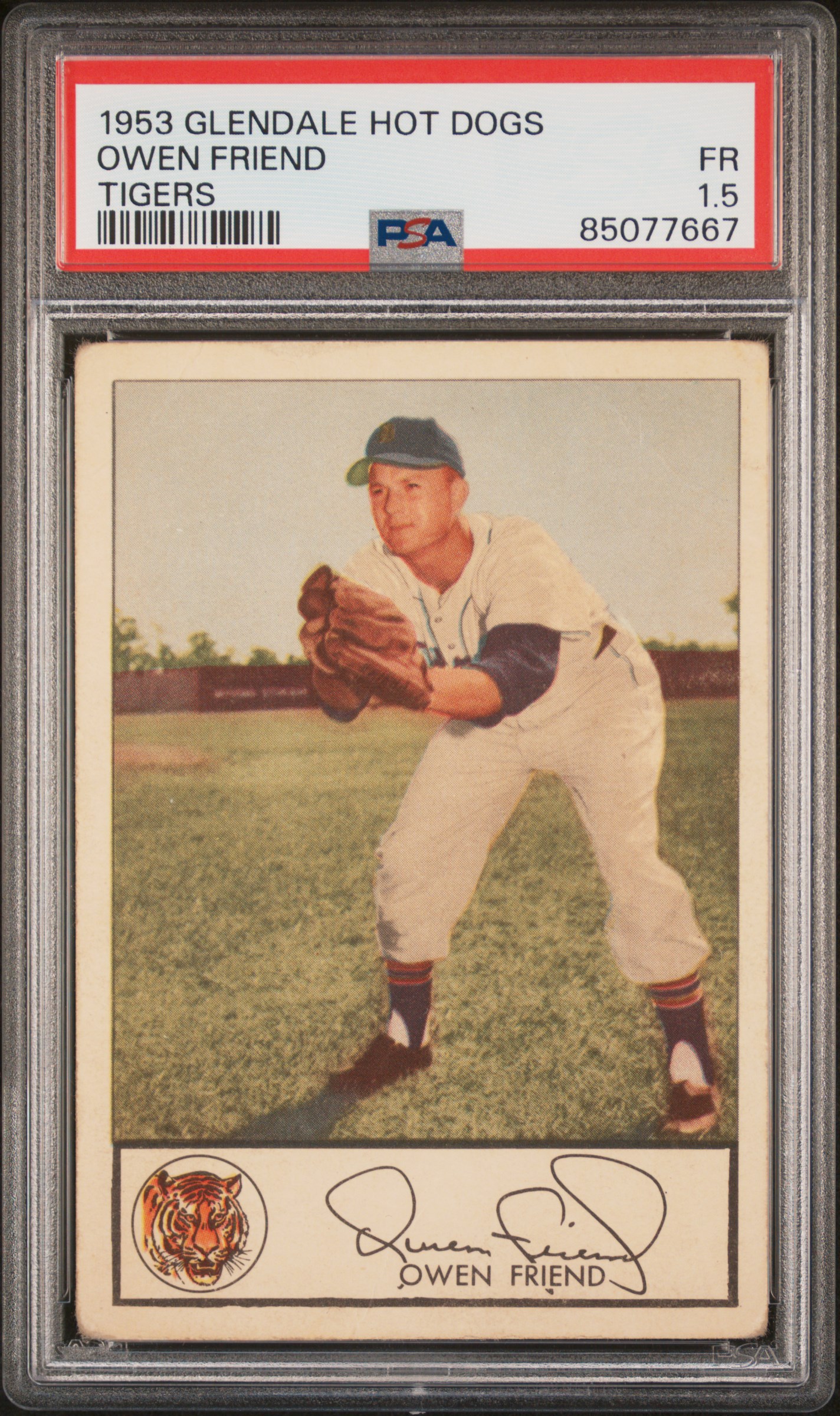 1953 GLENDALE HOT DOGS TIGERS OWEN FRIEND TIGERS