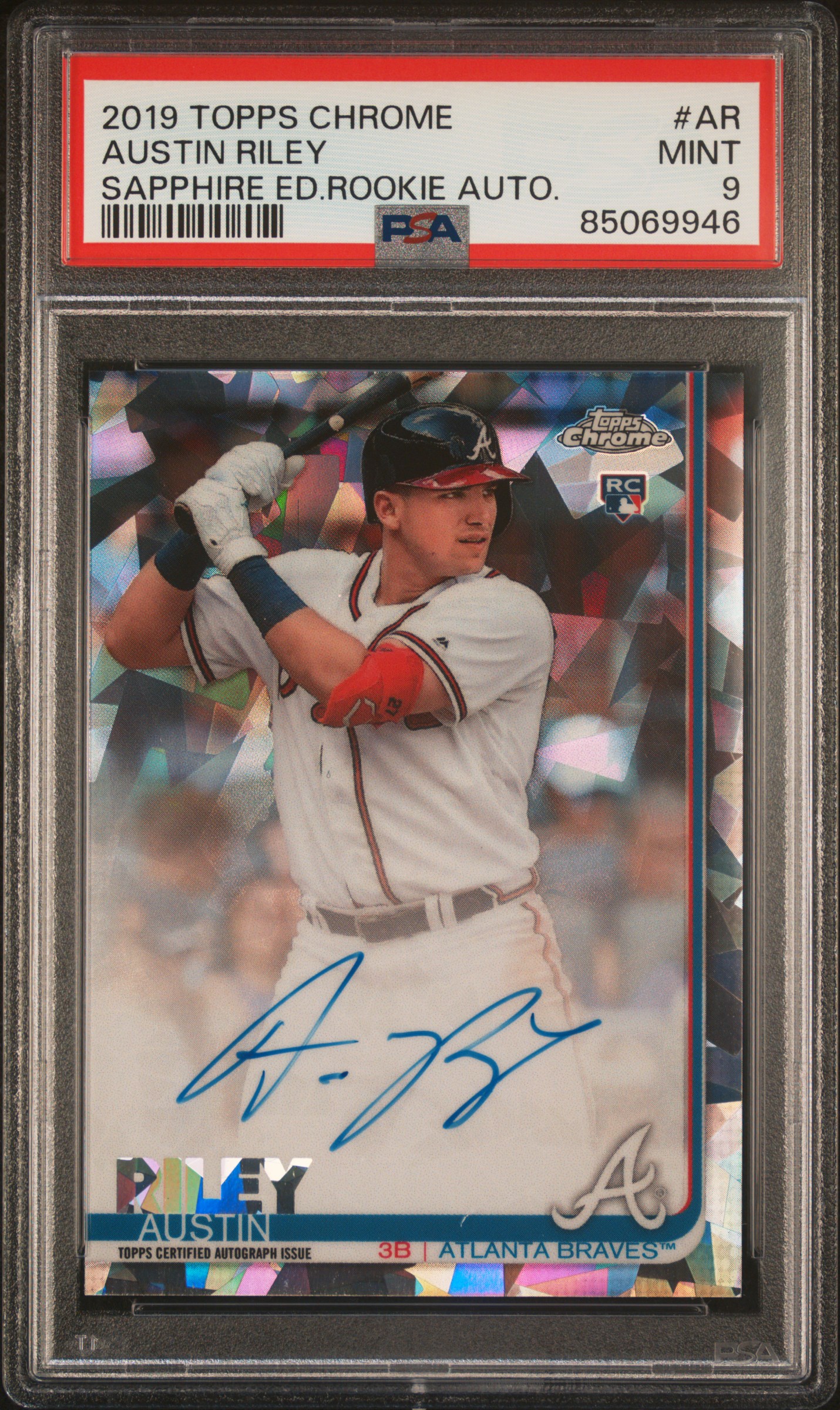 2019 TOPPS CHROME SAPPHIRE EDITION ROOKIE AUTOGRAPHS #AR AUSTIN RILEY SAPPHIRE ED.ROOKIE AUTO.