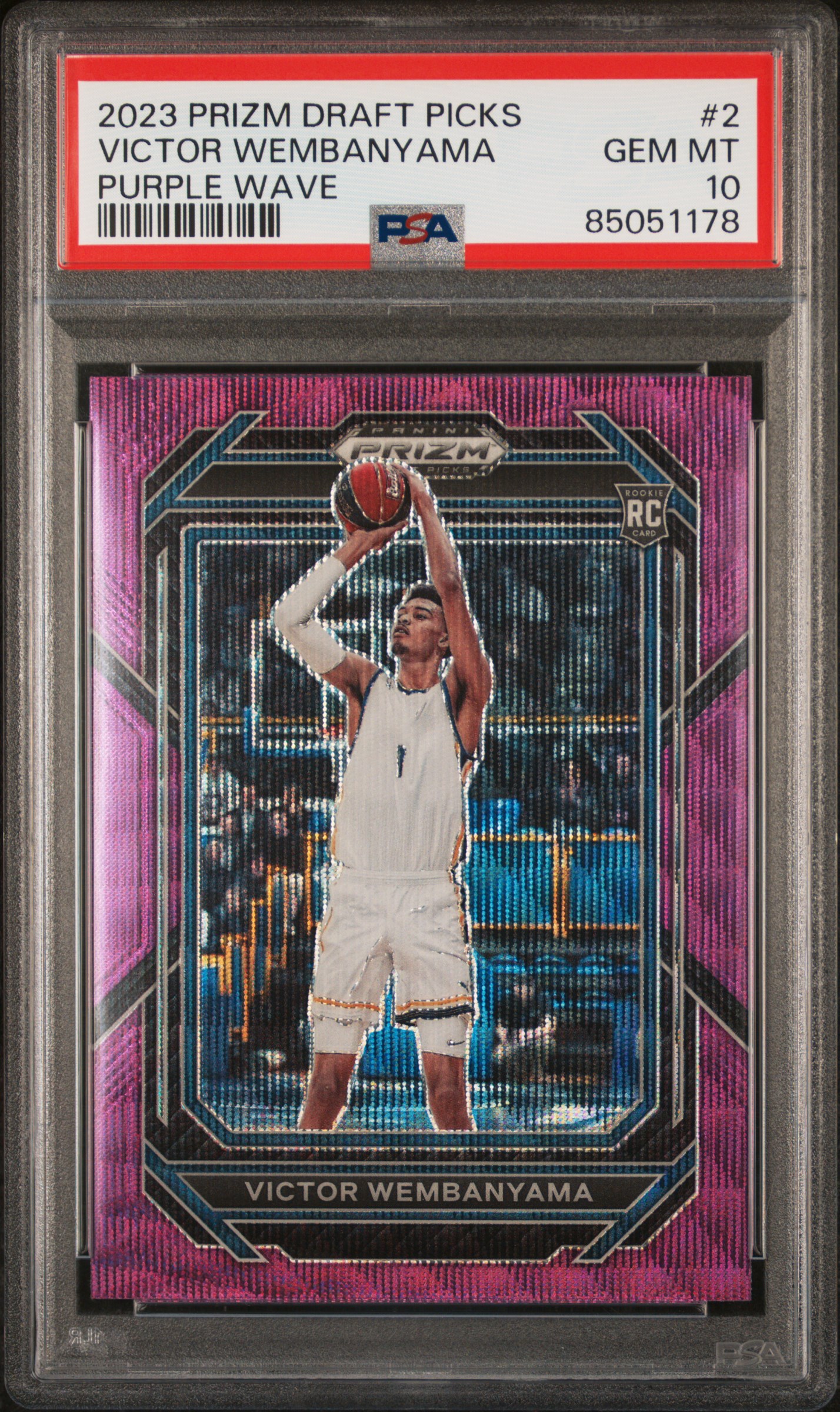 2023 PANINI PRIZM DRAFT PICKS #2 VICTOR WEMBANYAMA PURPLE WAVE
