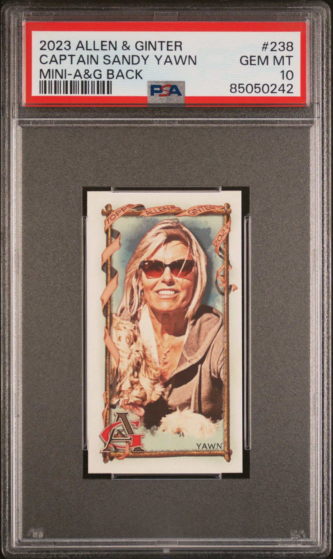 2023 Topps TOPPS ALLEN & GINTER MINI-A&G BACK #238 Captain Sandy Yawn front