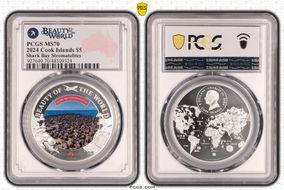 2024 $5 Shark Bay Stromatolites Beauty of the World MS70