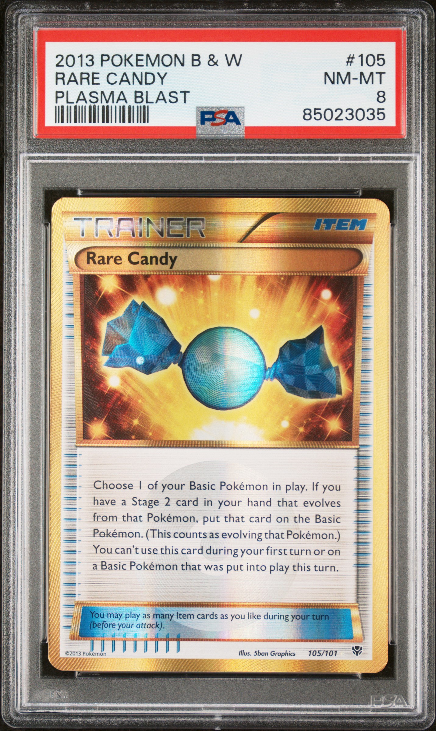 2013 POKEMON BLACK & WHITE PLASMA BLAST #105 RARE CANDY PLASMA BLAST