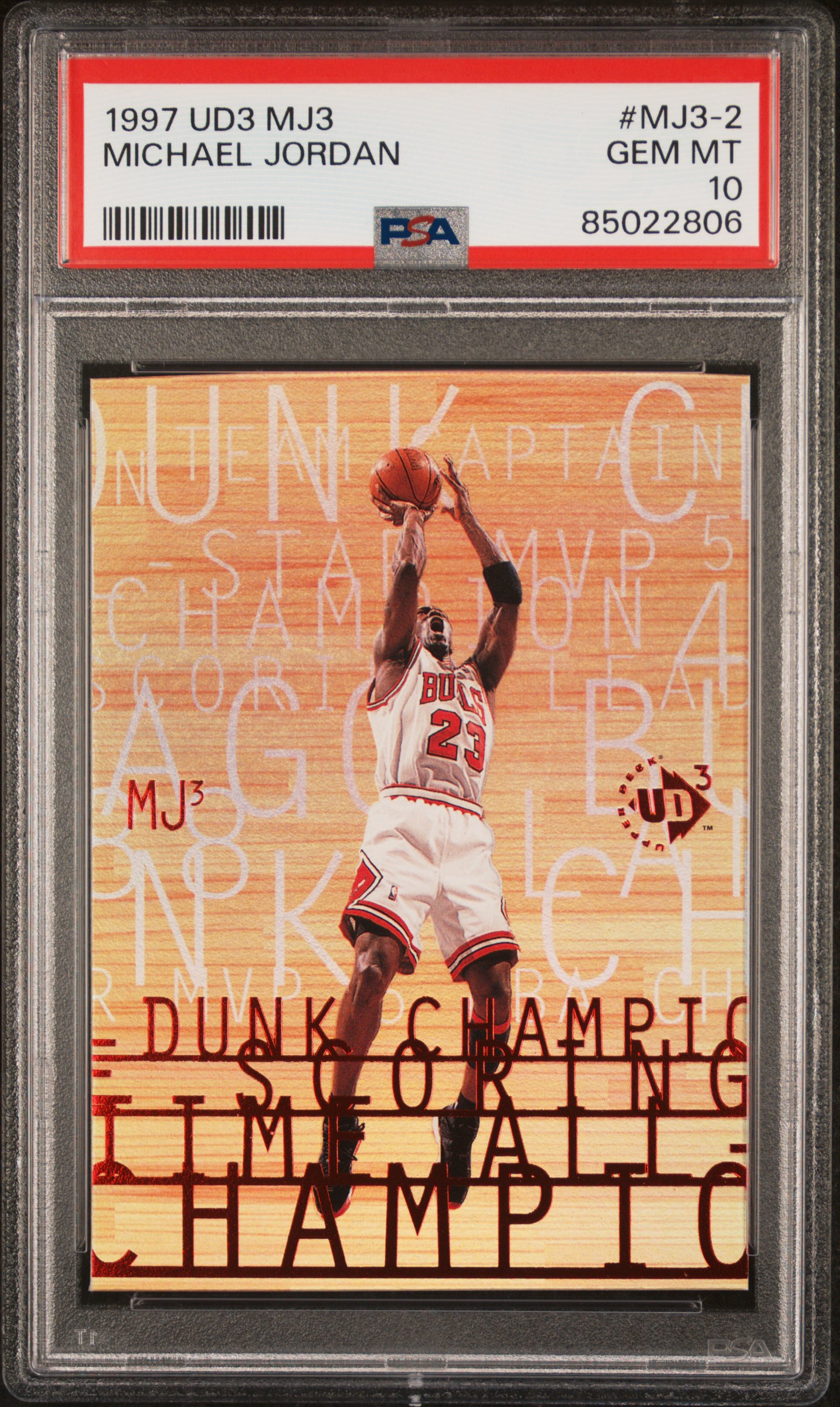 1997 UD3 MJ3 #MJ3-2 MICHAEL JORDAN