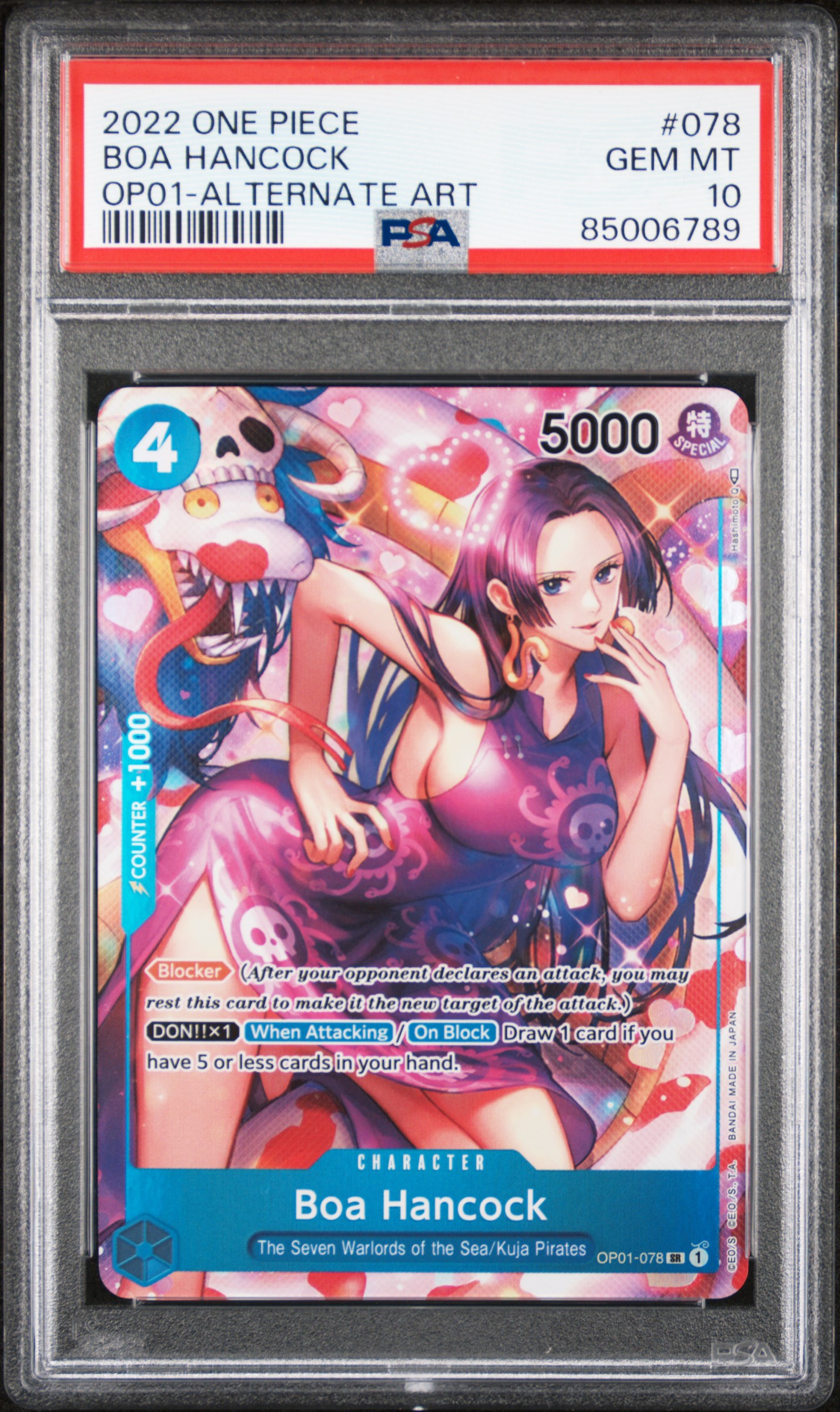 2022 ONE PIECE OP01-ROMANCE DAWN #078 BOA HANCOCK ALTERNATE ART