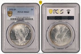 1922-D $1 MS63