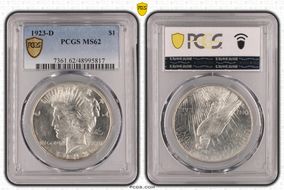 1923-D $1 MS62