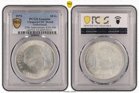 1973 10 G 25th Anniversary KM-196  Ag N1