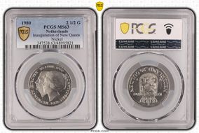 1980 2 1/2 G Inauguration of New Queen Nickel MS63