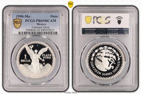1990-Mo Onza Libertad Ag PR69DCAM