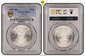 1987-Mo Onza Libertad Ag MS67
