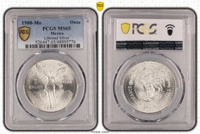 1988-Mo Onza Libertad Ag MS65