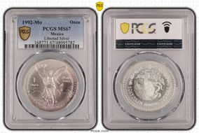 1992-Mo Onza Libertad Ag MS67