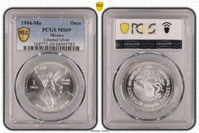 1994-Mo Onza Libertad Ag MS69