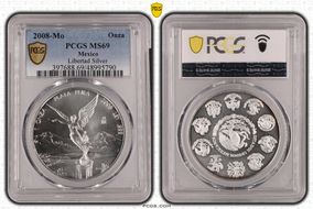 2008-Mo Onza Libertad Ag MS69