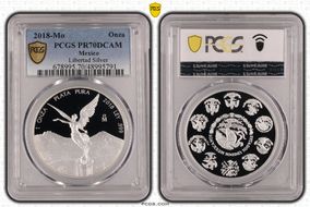2018-Mo Onza Libertad Ag PR70DCAM