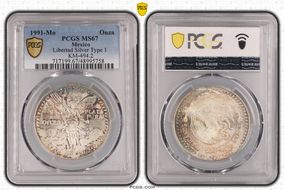 1991-Mo Onza Libertad Ag T1 - PLATA PURA MS67