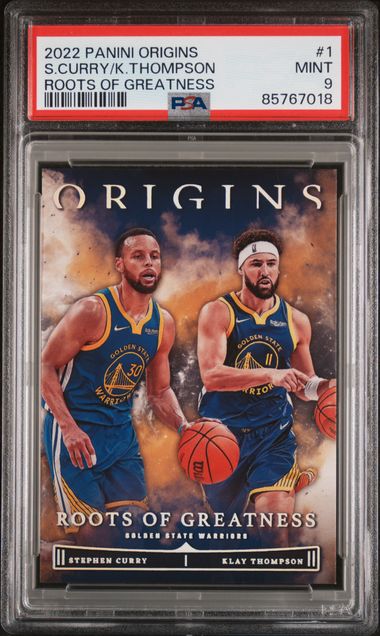 2022-23 Panini Origins Roots Of Greatness #1 Klay Thompson/Stephen 