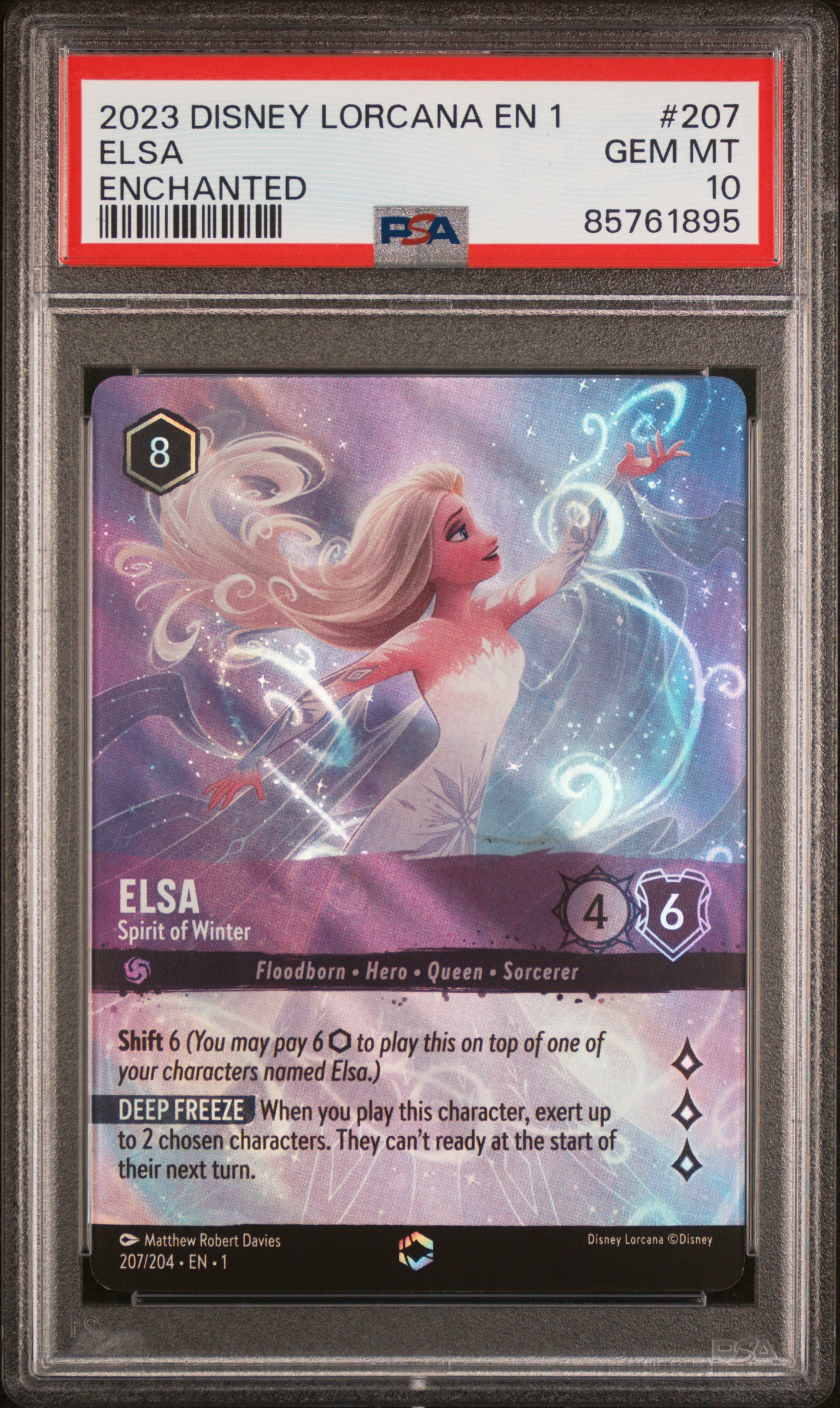 Image of Disney Lorcana The First Chapter Elsa #207 PSA 10