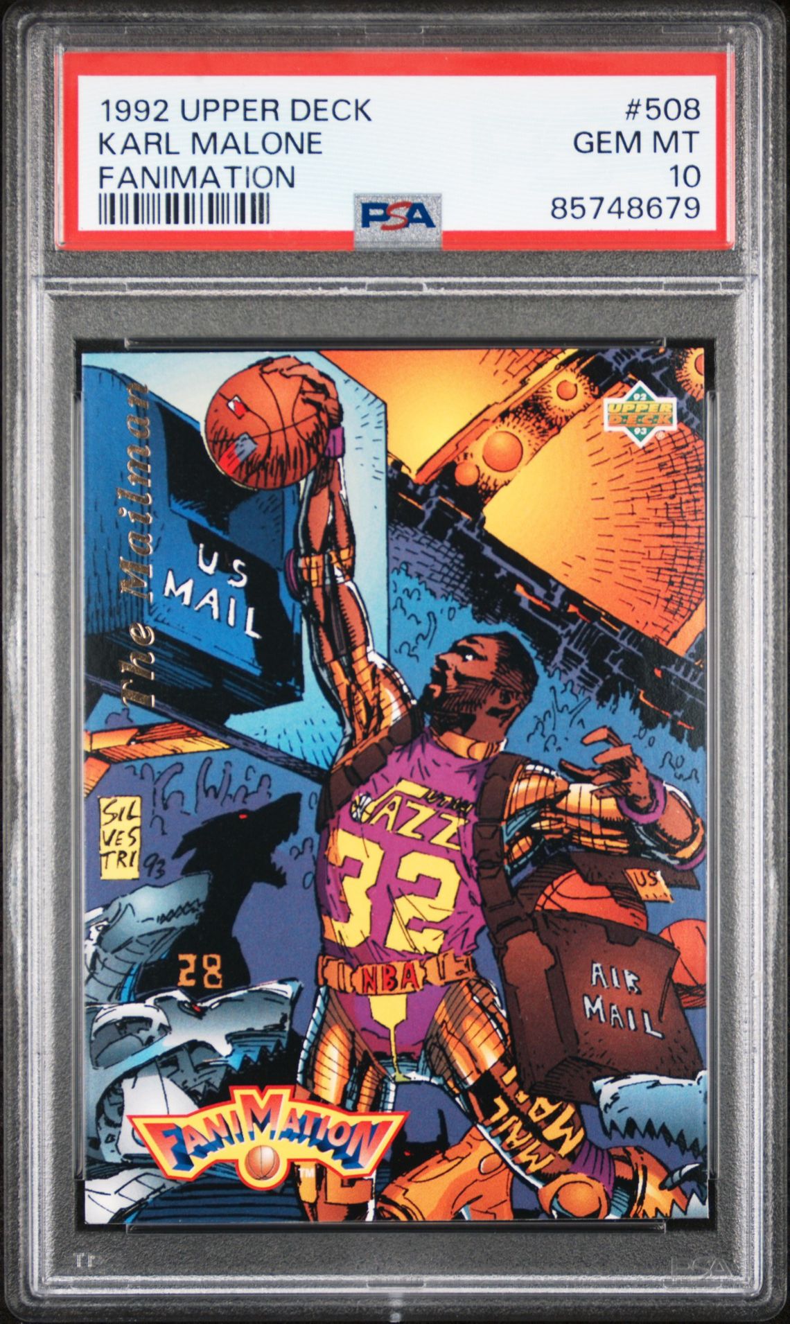 1992 Upper Deck UPPER DECK FANIMATION #508 Karl Malone front