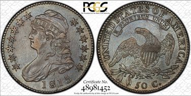 1815/2 50C O-101 AU58