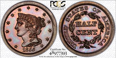 1855 1/2C PR64+ BN