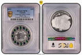 2022 $20 Imperial State Crown  Matte Ag PR70
