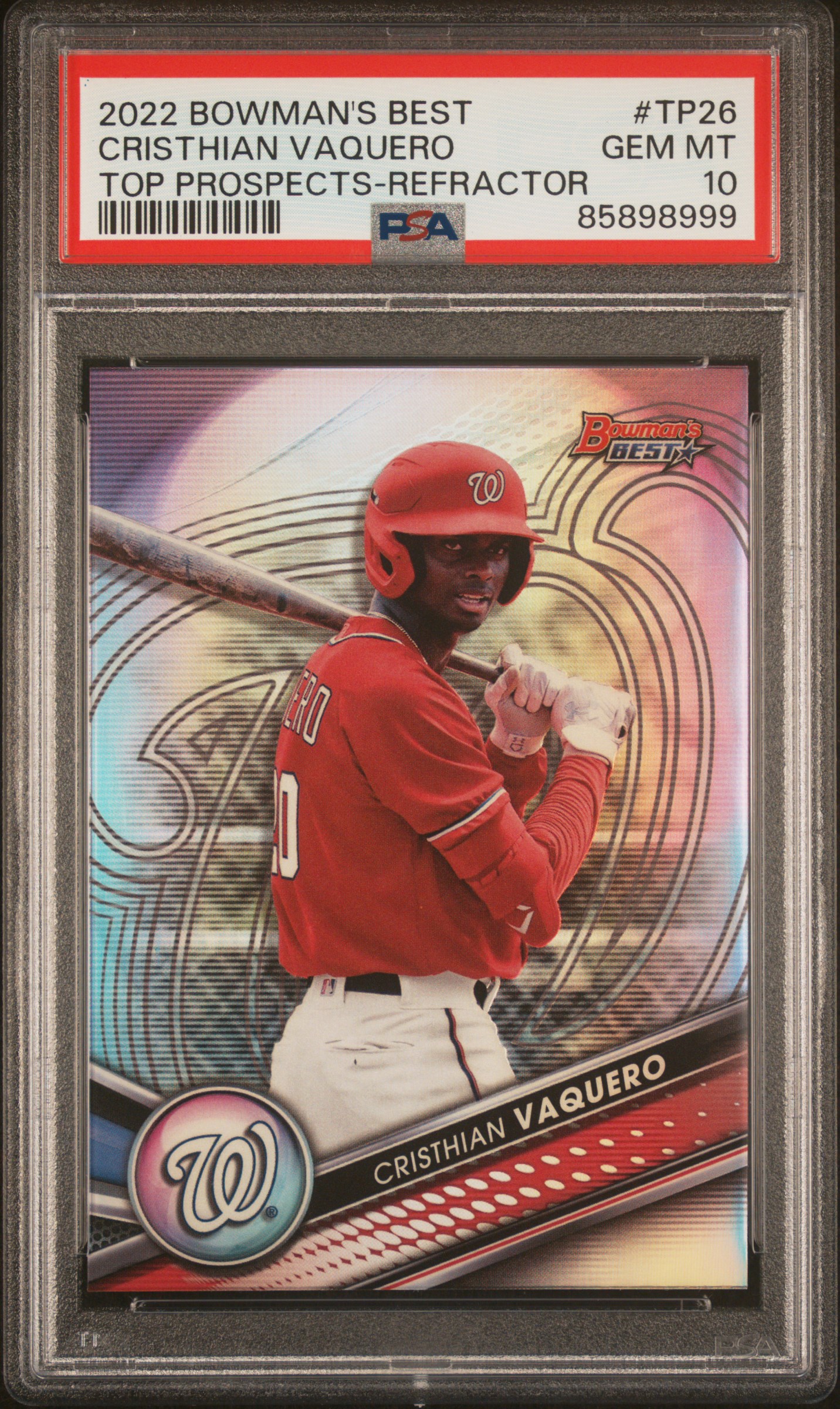 Cristhian Vaquero 2022 Bowman's Best #TP-26 Top Prospects - Refractor ...