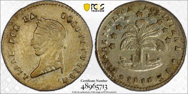 1855-PAZ P 1/2 Sol KM-A132 Ugly Head AU50
