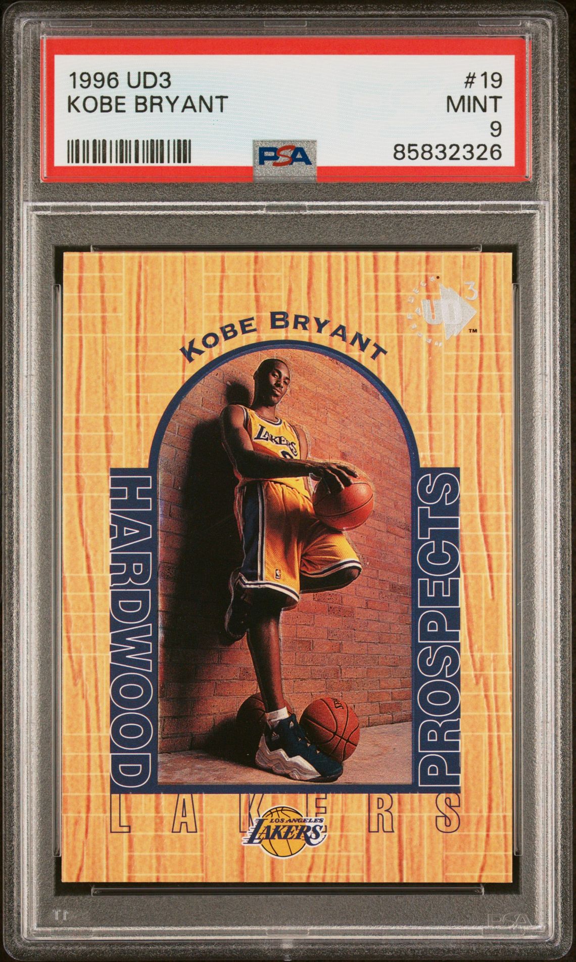 1996 Ud3 Kobe Bryant #19 Mint 9 front
