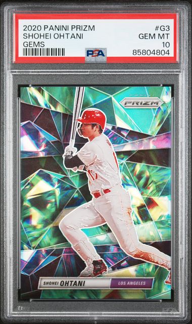 2020 Panini Prizm Gems Shohei Ohtani #G3 (Gems) Gem Mt 10 front