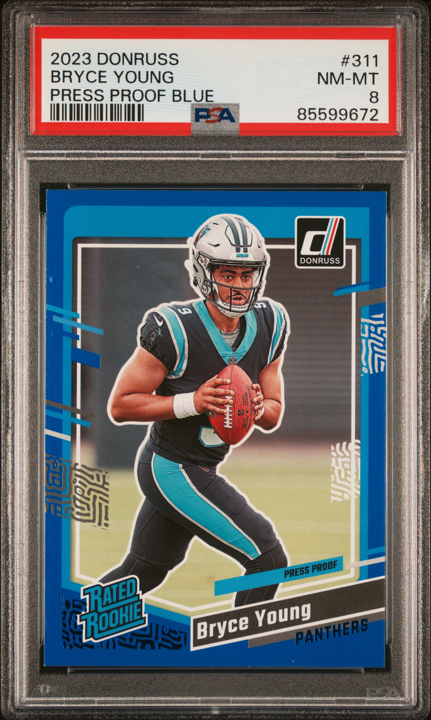 2023 PANINI DONRUSS #311 BRYCE YOUNG PRESS PROOF BLUE