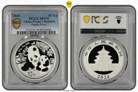 2024 10 Yn Panda Silver MS70