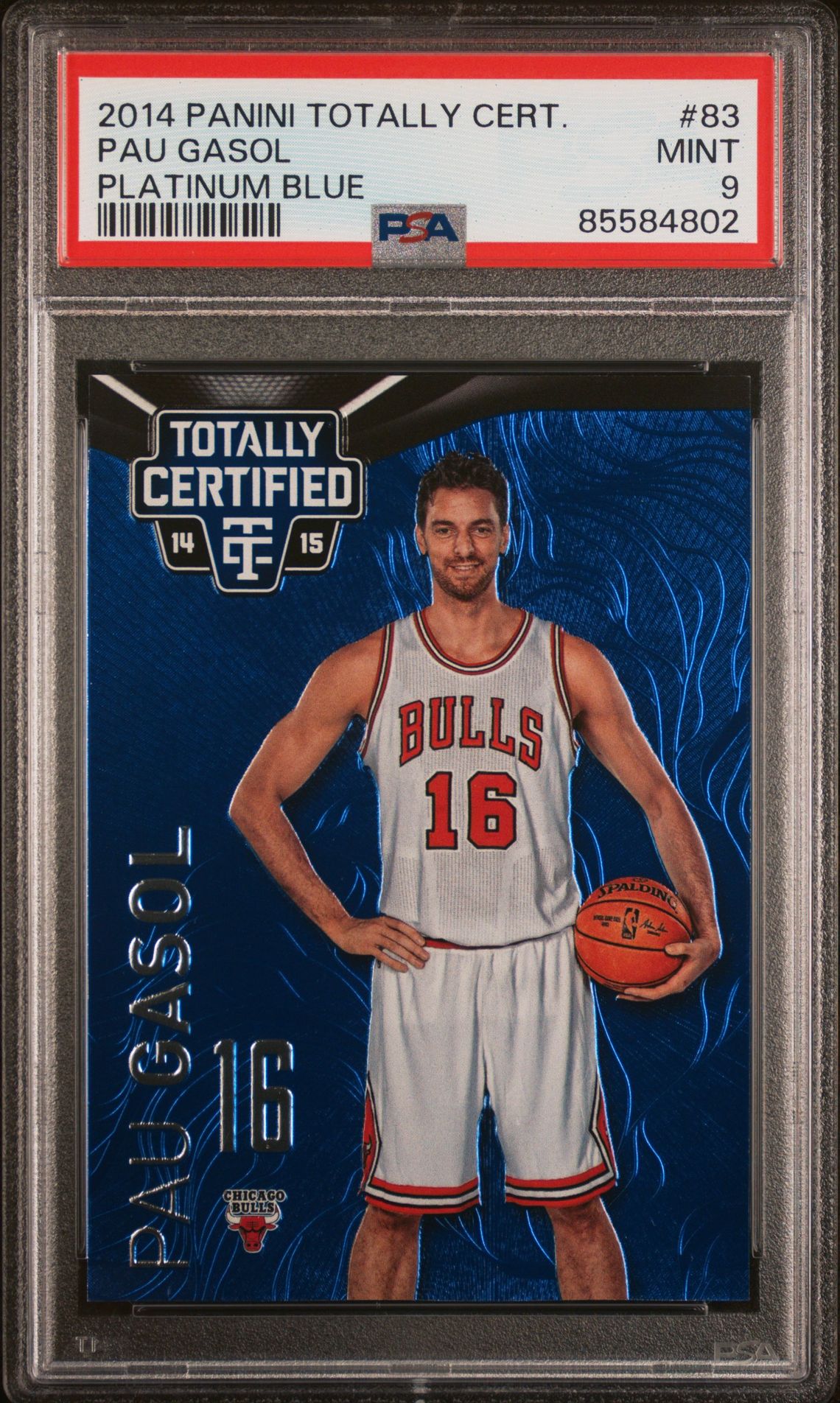2014 Panini PANINI TOTALLY CERTIFIED PLATINUM BLUE #83 Pau Gasol front